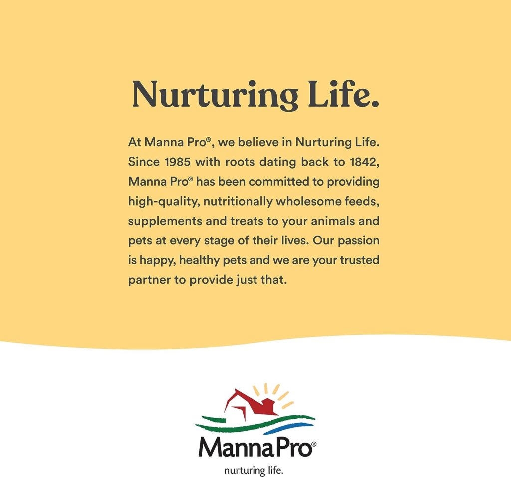 Manna Pro All Flock Crumbles | 16% Protein Level | Complete Feed for Chickens, Ducks, Geese, Turkeys and Gamebirds | Probiotics to Support Digestion | No Artificial Colors or Flavors | 8 Pounds WHITE