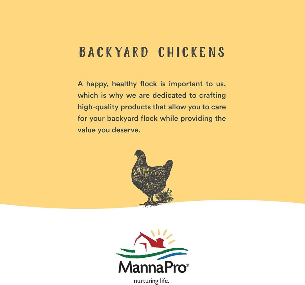 Manna Pro All Flock Crumbles | 16% Protein Level | Complete Feed for Chickens, Ducks, Geese, Turkeys and Gamebirds | Probiotics to Support Digestion | No Artificial Colors or Flavors | 8 Pounds WHITE